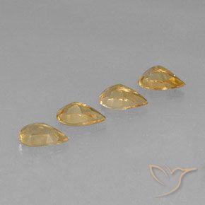 Gemme di Citrino Light Orange-Gold  naturale da 2.88 ct, Forma a pera, VVS