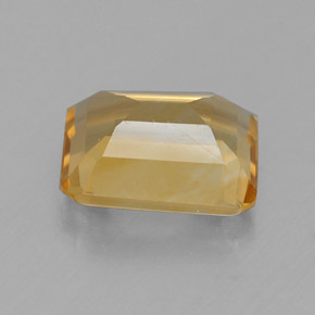Citrino naturale giallo da 1,56 ct, taglio smeraldo, VVS