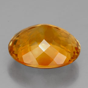 Citrino naturale arancione da 6,58 ct, taglio ovale, VVS