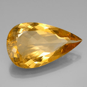 Citrino Giallo oro naturale da 27.18 ct, Forma a pera, VVS