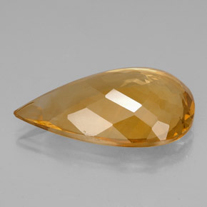 Citrino Giallo oro naturale da 27.18 ct, Forma a pera, VVS