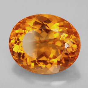 Citrino naturale arancione da 14,55 ct, taglio ovale, IF