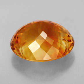Citrino naturale arancione da 13,09 ct, taglio ovale, IF