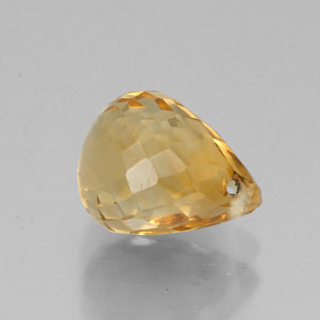 Citrino naturale giallo da 1,69 ct, briolette, VVS-VS