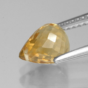 Citrino naturale giallo da 1,69 ct, briolette, VVS-VS