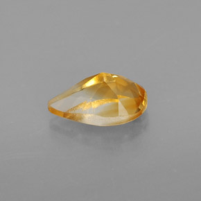 Citrino naturale giallo da 0,76 ct, taglio a pera, VVS