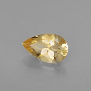 Citrino naturale giallo da 0,77 ct, taglio a pera, VVS
