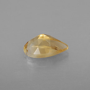 Citrino naturale giallo da 0,77 ct, taglio a pera, VVS