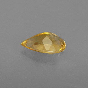 Citrino naturale giallo da 0,70 ct, taglio a pera, VVS
