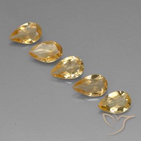 3.03ctw Naturale Oro chiaro Citrino, Forma a pera, VVS