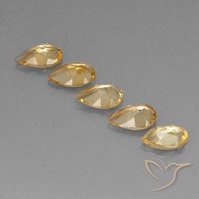 Gemme di Citrino Oro chiaro naturale da 3.03 ct, Forma a pera, VVS