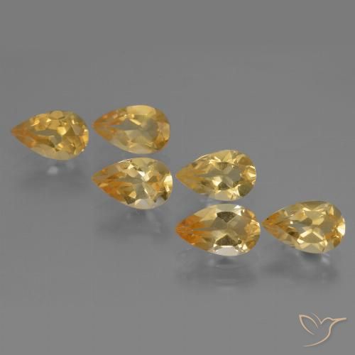 4.70ctw Naturale Medium Gold  Citrino, Forma a pera, VVS