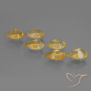 Gemme di Citrino Medium Gold  naturale da 4.70 ct, Forma a pera, VVS