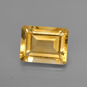 Citrino naturale giallo da 2,14 ct, taglio smeraldo, VS