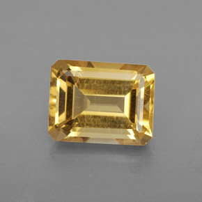 Citrino naturale giallo da 2,08 ct, taglio smeraldo, VS