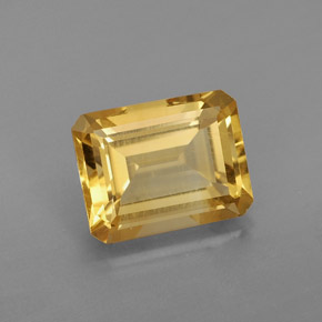 Citrino naturale giallo da 2,08 ct, taglio smeraldo, VS