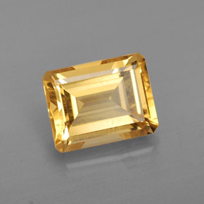 Citrino naturale giallo da 2,23 ct, taglio smeraldo, VS
