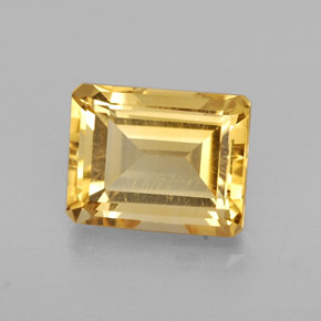 Citrino naturale giallo da 2,56 ct, taglio smeraldo, VVS-VS