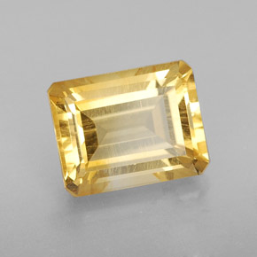 Citrino naturale giallo da 2,50 ct, taglio smeraldo, VS