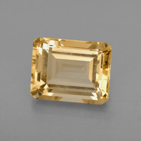 Citrino naturale giallo da 2,38 ct, taglio smeraldo, VVS