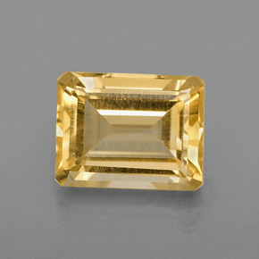 Citrino naturale giallo da 2,31 ct, taglio smeraldo, VVS