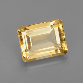 Citrino naturale giallo da 2,31 ct, taglio smeraldo, VVS