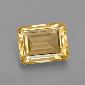 Citrino naturale giallo da 2,33 ct, taglio smeraldo, VVS