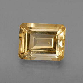 Citrino naturale giallo da 2,05 ct, taglio smeraldo, VS