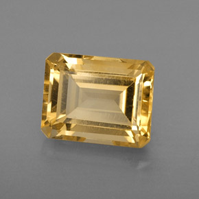 Citrino naturale giallo da 2,42 ct, taglio smeraldo, VVS-VS
