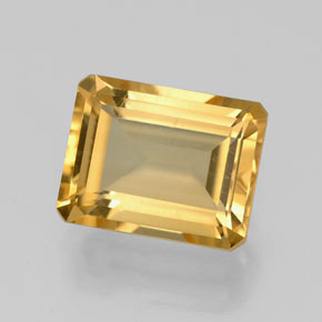 Citrino naturale giallo da 2,18 ct, taglio smeraldo, VVS
