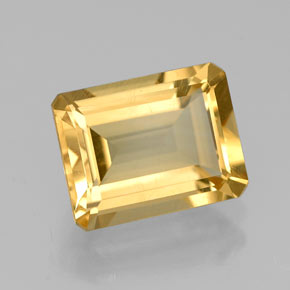 Citrino naturale giallo da 2,23 ct, taglio smeraldo, VVS