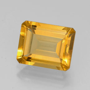 Citrino naturale giallo da 2,11 ct, taglio smeraldo, VVS