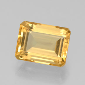 Citrino naturale giallo da 2,24 ct, taglio smeraldo, VVS
