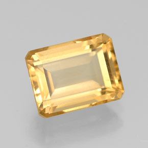 Citrino naturale giallo da 2,24 ct, taglio smeraldo, VVS