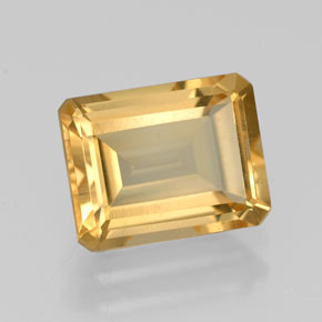 Citrino naturale giallo da 2,22 ct, taglio smeraldo, VVS