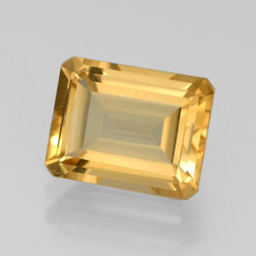 Citrino naturale giallo da 2,22 ct, taglio smeraldo, VVS