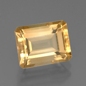 Citrino naturale giallo da 2,32 ct, taglio smeraldo, VVS