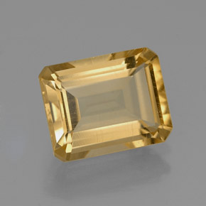 Citrino naturale giallo da 2,10 ct, taglio smeraldo, VVS
