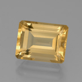 Citrino naturale giallo da 2,19 ct, taglio smeraldo, VVS