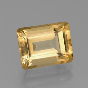 Citrino naturale giallo da 2,19 ct, taglio smeraldo, VVS