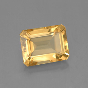 Citrino naturale giallo da 2,35 ct, taglio smeraldo, VVS-VS
