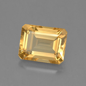 Citrino naturale giallo da 2,35 ct, taglio smeraldo, VVS-VS