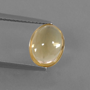 Citrino naturale giallo da 2,62 ct, taglio ovale, trasparente