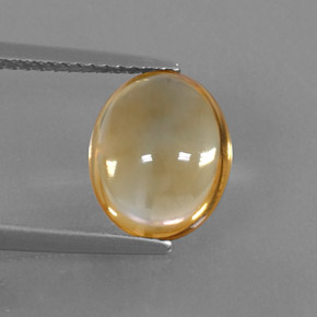 Citrino naturale giallo da 2,63 ct, taglio ovale, trasparente
