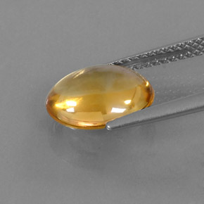 Citrino naturale giallo da 2,63 ct, taglio ovale, trasparente