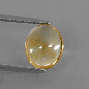 Citrino naturale oro da 2,74 ct, taglio ovale, trasparente