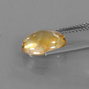 Citrino naturale oro da 2,74 ct, taglio ovale, trasparente