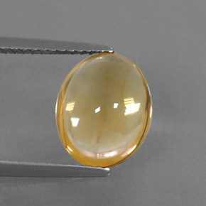 Citrino naturale giallo da 3,02 ct, taglio ovale, trasparente
