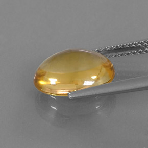 Citrino naturale giallo da 3,02 ct, taglio ovale, trasparente