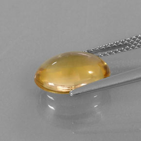 Citrino naturale giallo da 2,77 ct, taglio ovale, trasparente